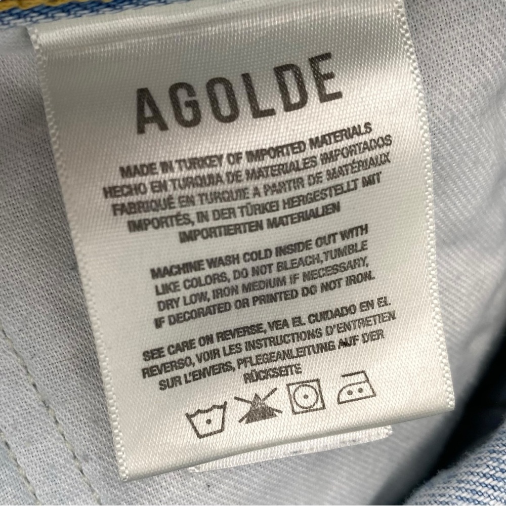 Agolde Parker Long Denim Jean Shorts - Picture 7 of 8